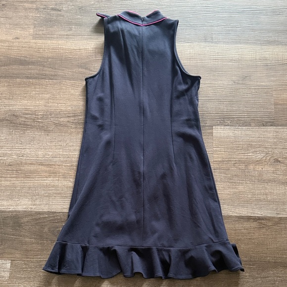 Eliza J | Navy Sleeveless Dress with Pink Trim - Picture 3 of 4